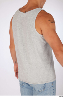 Darren casual dressed grey tank top upper body 0006.jpg